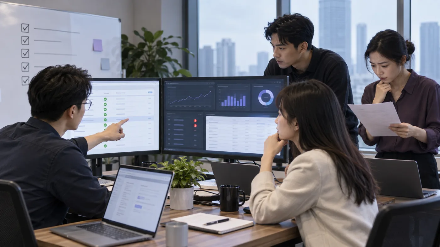 业务与技术团队共同检查智能体项目验收结果