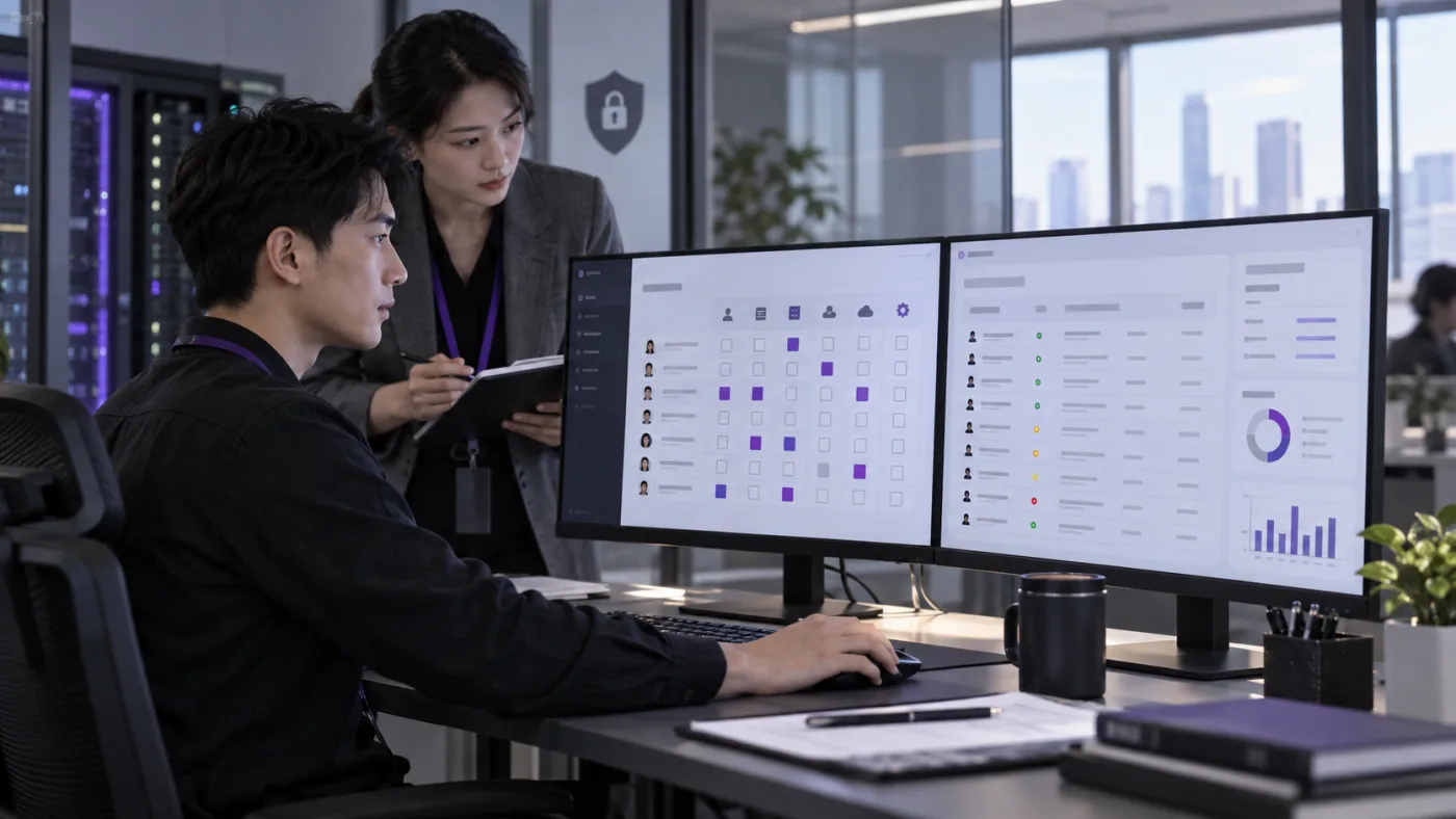 安全管理员复核权限矩阵和 AI 操作审计记录